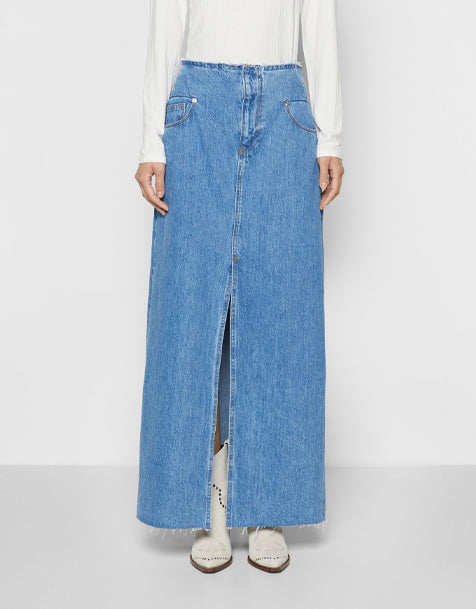 Frame Denim ABGESCHNITTENER TAILLENROCK - Maxirock